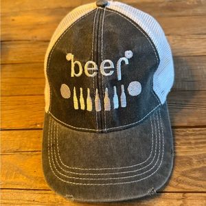 New Jeep beer hat. Gray with white embroidery